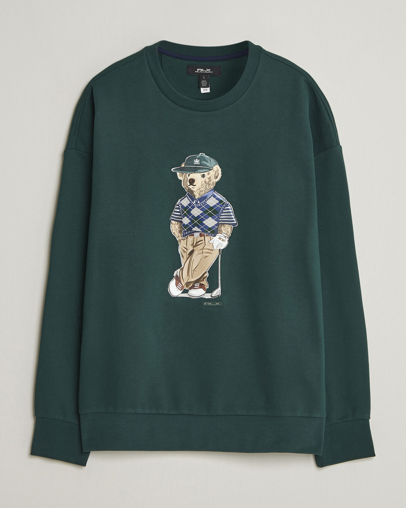 Mies | Puserot | RLX Ralph Lauren | Loopback Terry Bear Sweatshirt Moss Agate