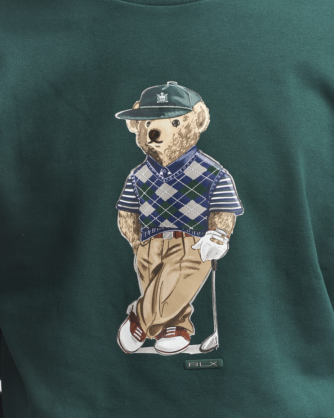 Mies | Puserot | RLX Ralph Lauren | Loopback Terry Bear Sweatshirt Moss Agate