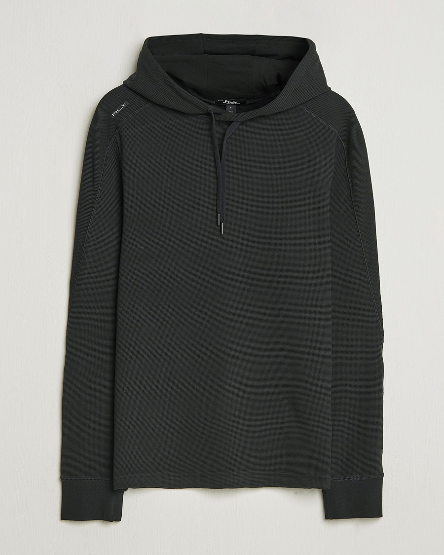 Mies | Puserot | RLX Ralph Lauren | Tech Waffle Hoodie Polo Black