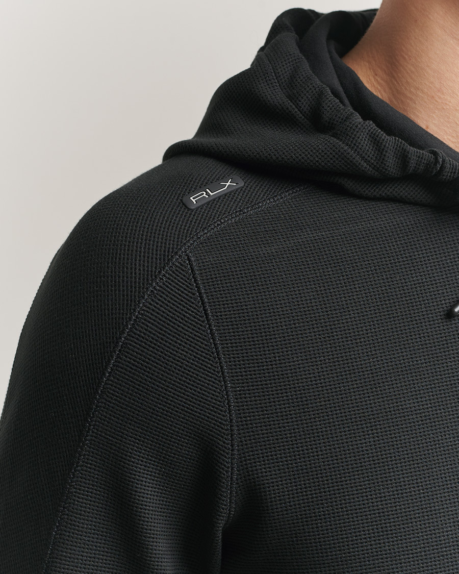 Mies | Puserot | RLX Ralph Lauren | Tech Waffle Hoodie Polo Black