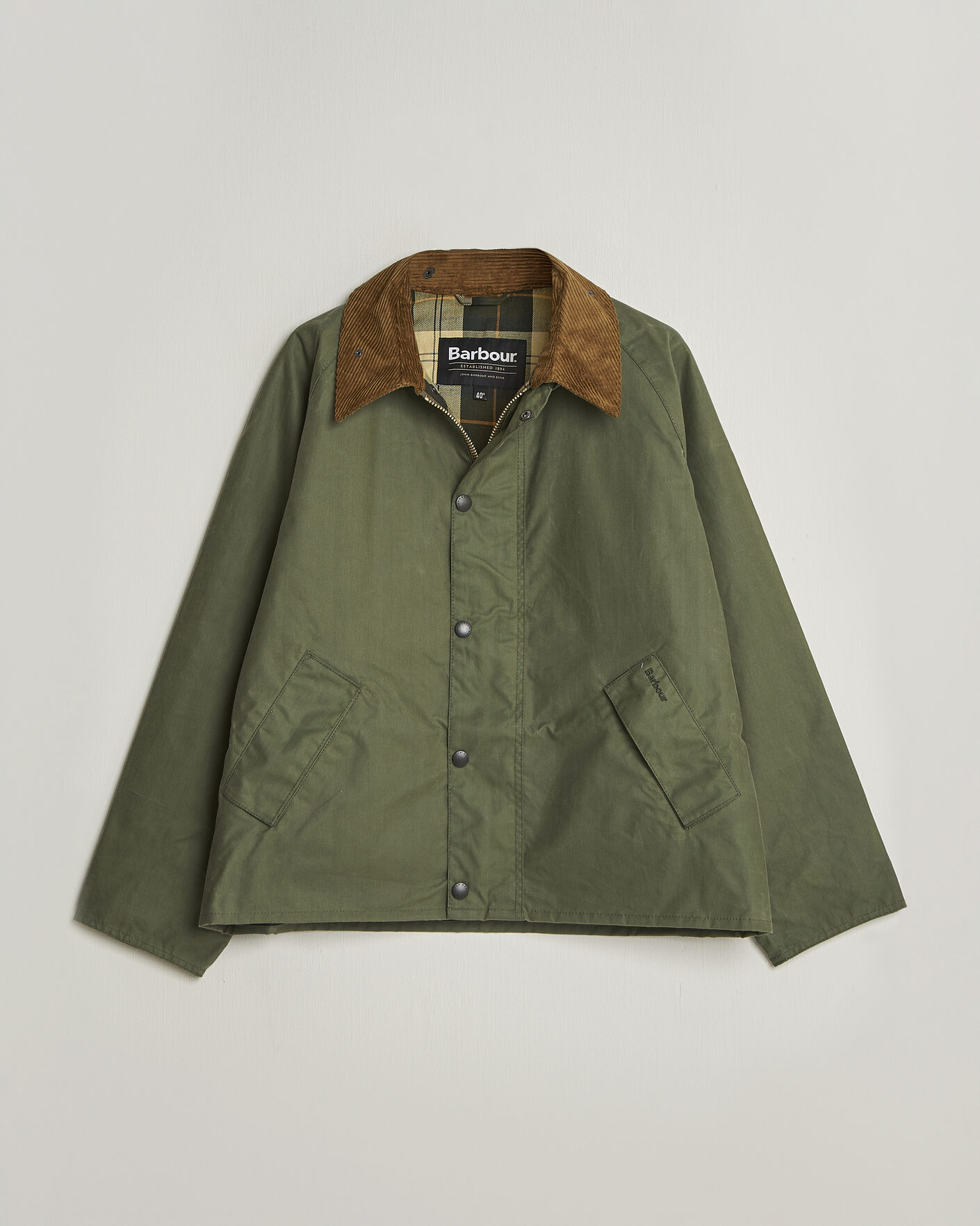 Mies | Takit | Barbour Heritage | Oversize Transport Wax Jacket Light Moss