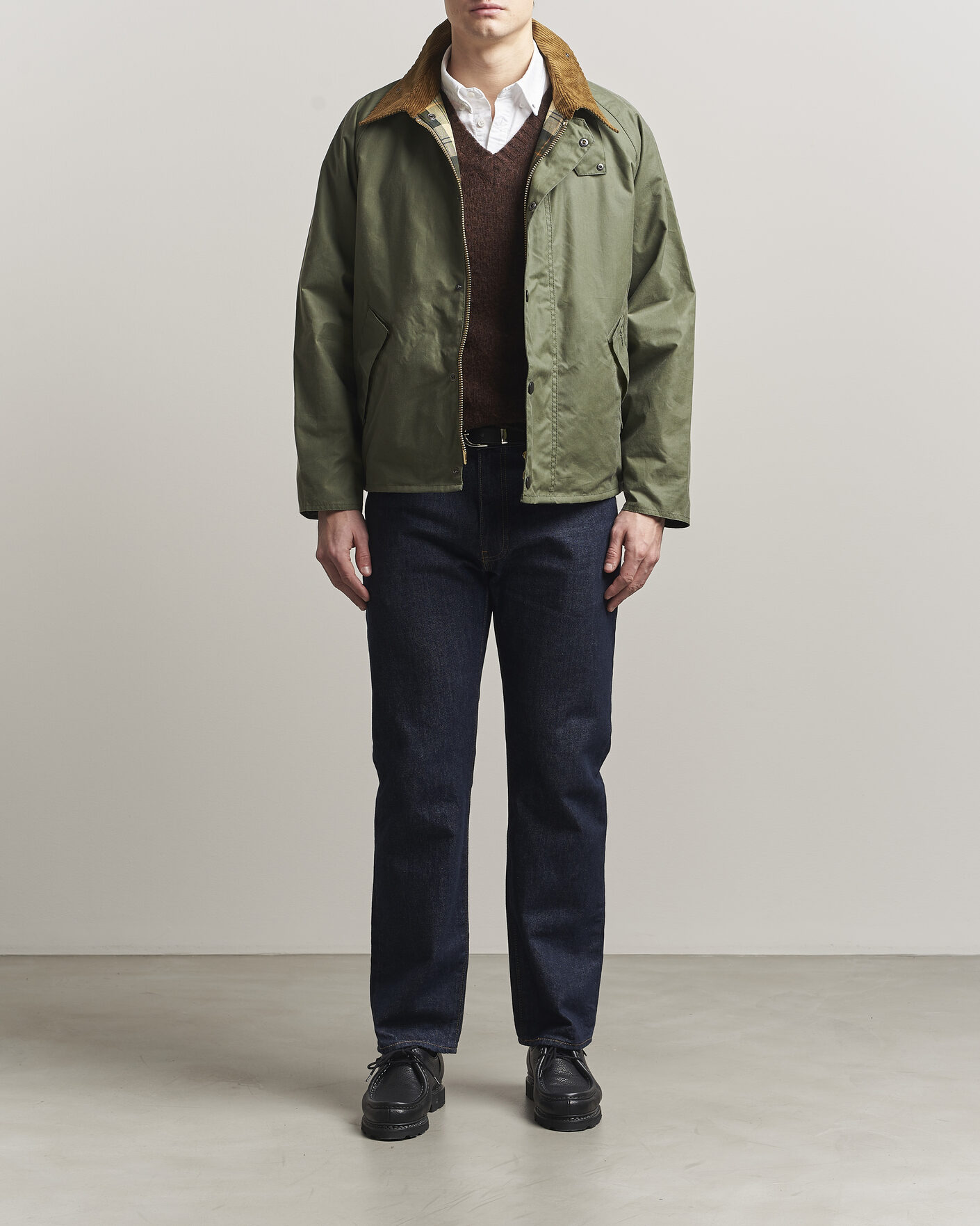 Mies | Takit | Barbour Heritage | Oversize Transport Wax Jacket Light Moss