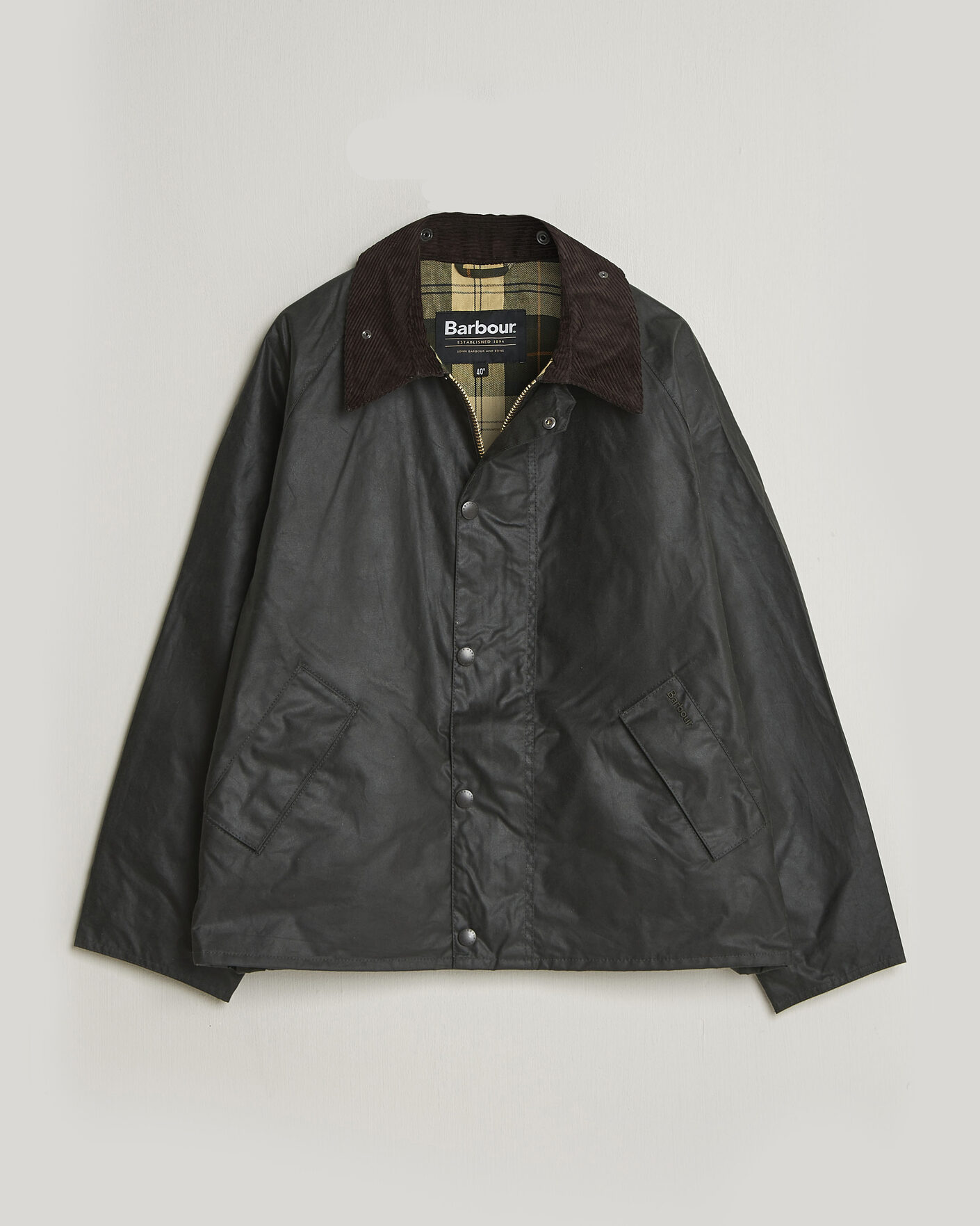 Mies | Takit | Barbour Heritage | Oversize Transport Wax Jacket Sage