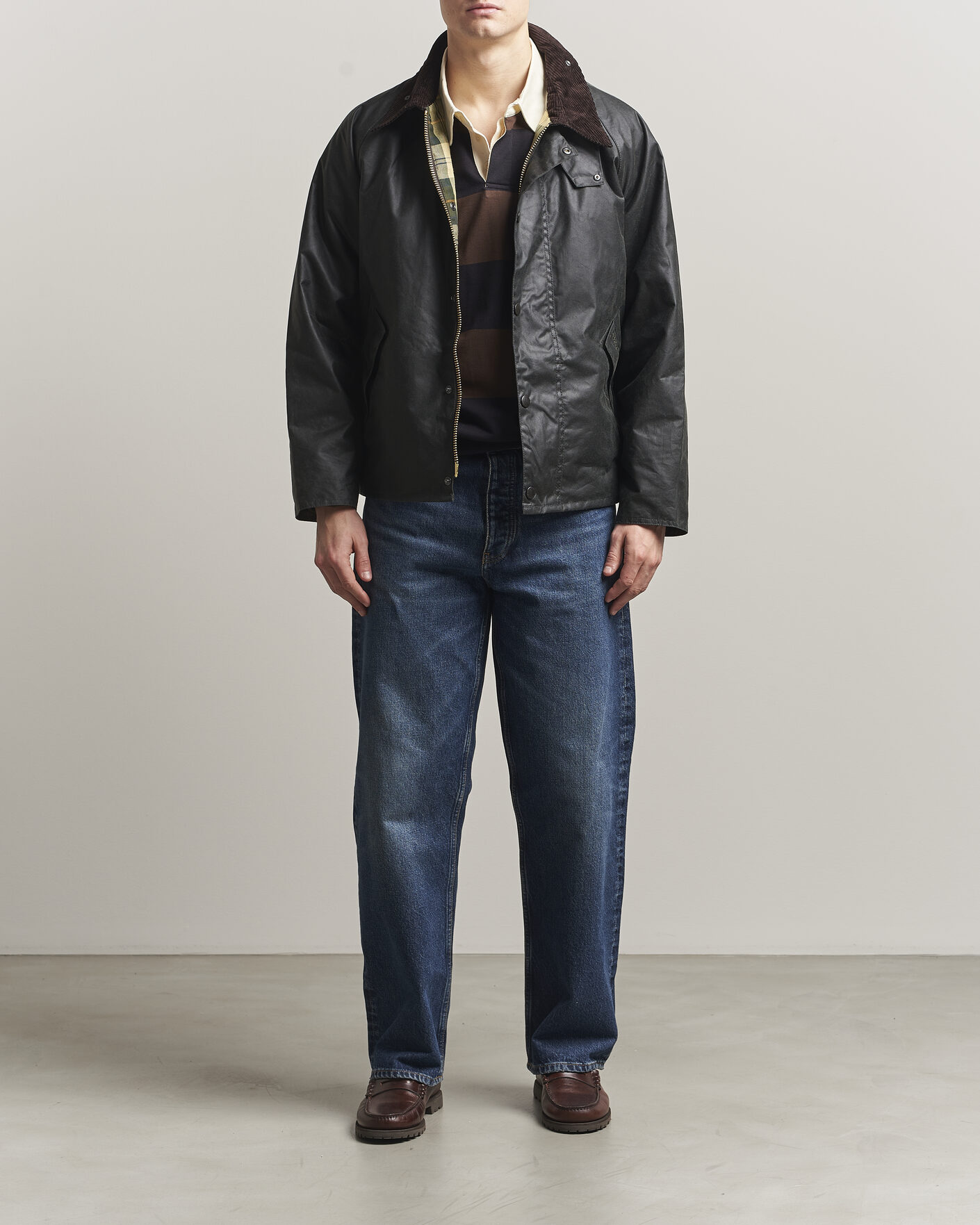 Mies | Takit | Barbour Heritage | Oversize Transport Wax Jacket Sage