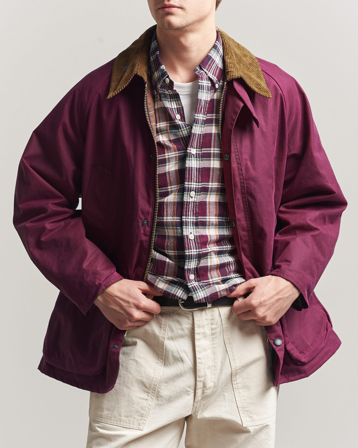 Mies | Takit | Barbour Heritage | Oversize Bedale Wax Jacket Wine