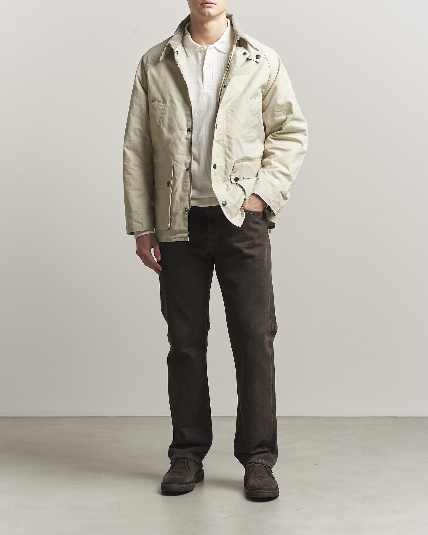 Mies | Takit | Barbour Heritage | Oversized Bedale Cotton Jacket Clay