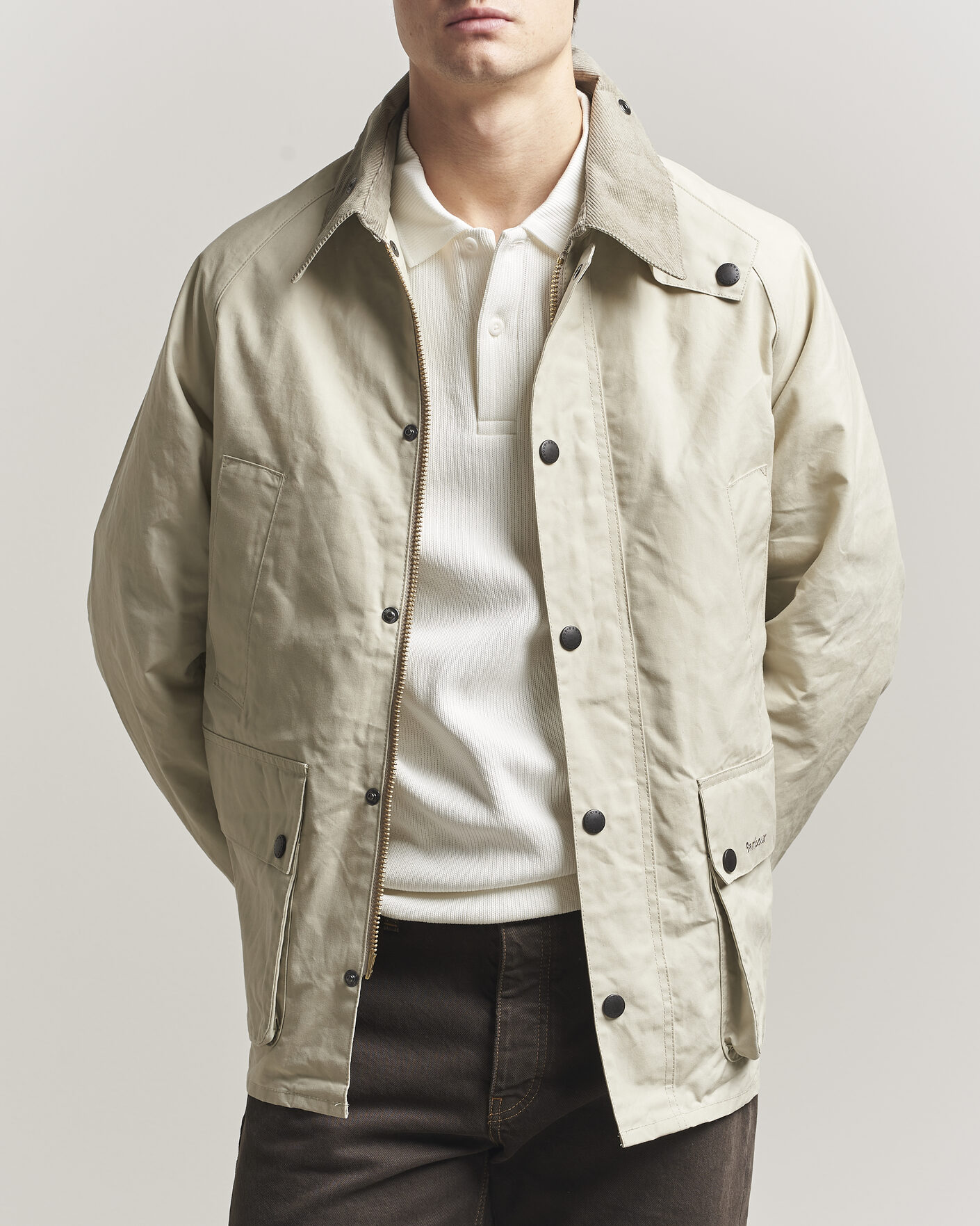 Mies | Takit | Barbour Heritage | Oversized Bedale Cotton Jacket Clay