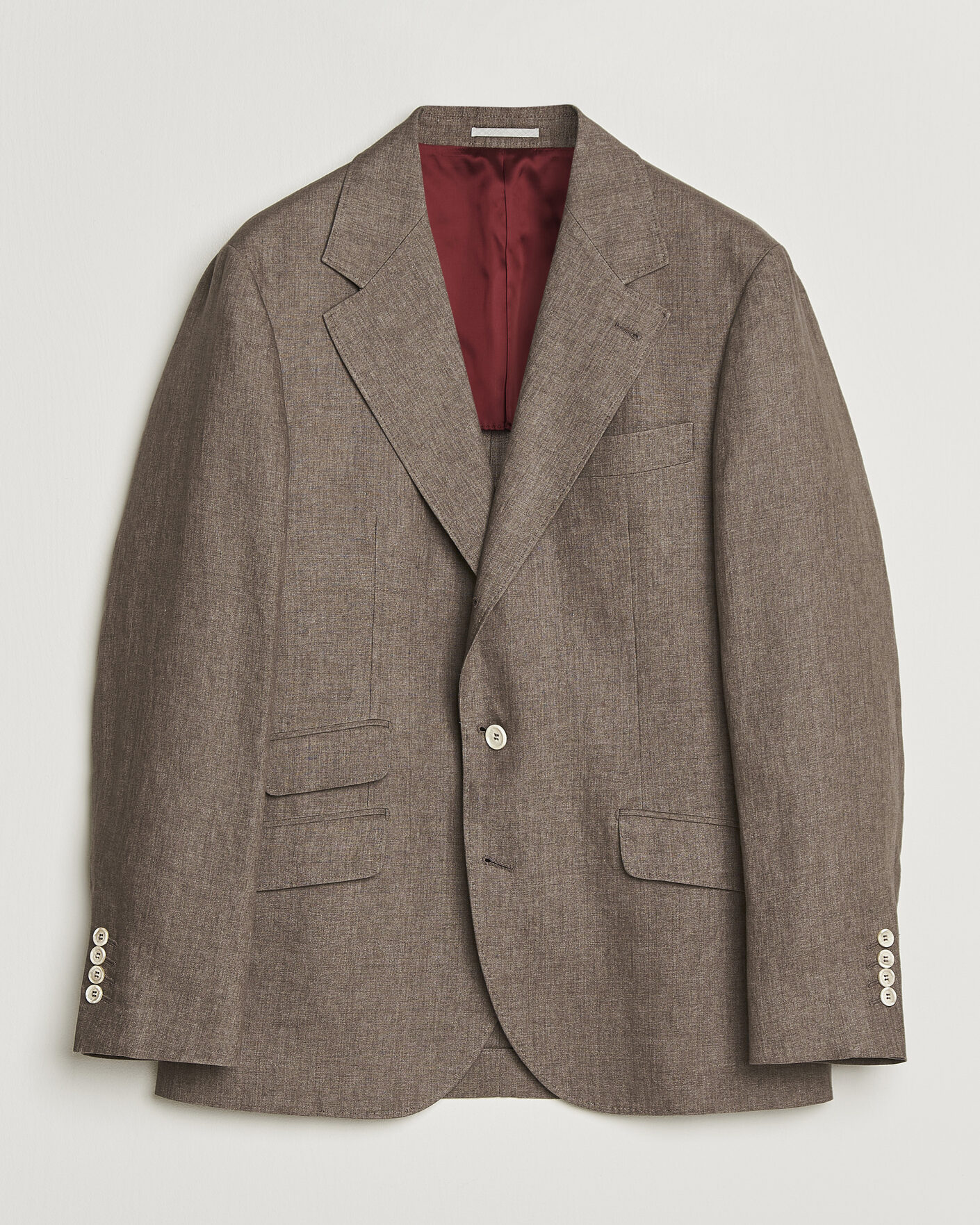 Mies | Pikkutakit | Brunello Cucinelli | Linen Blazer Dark Brown
