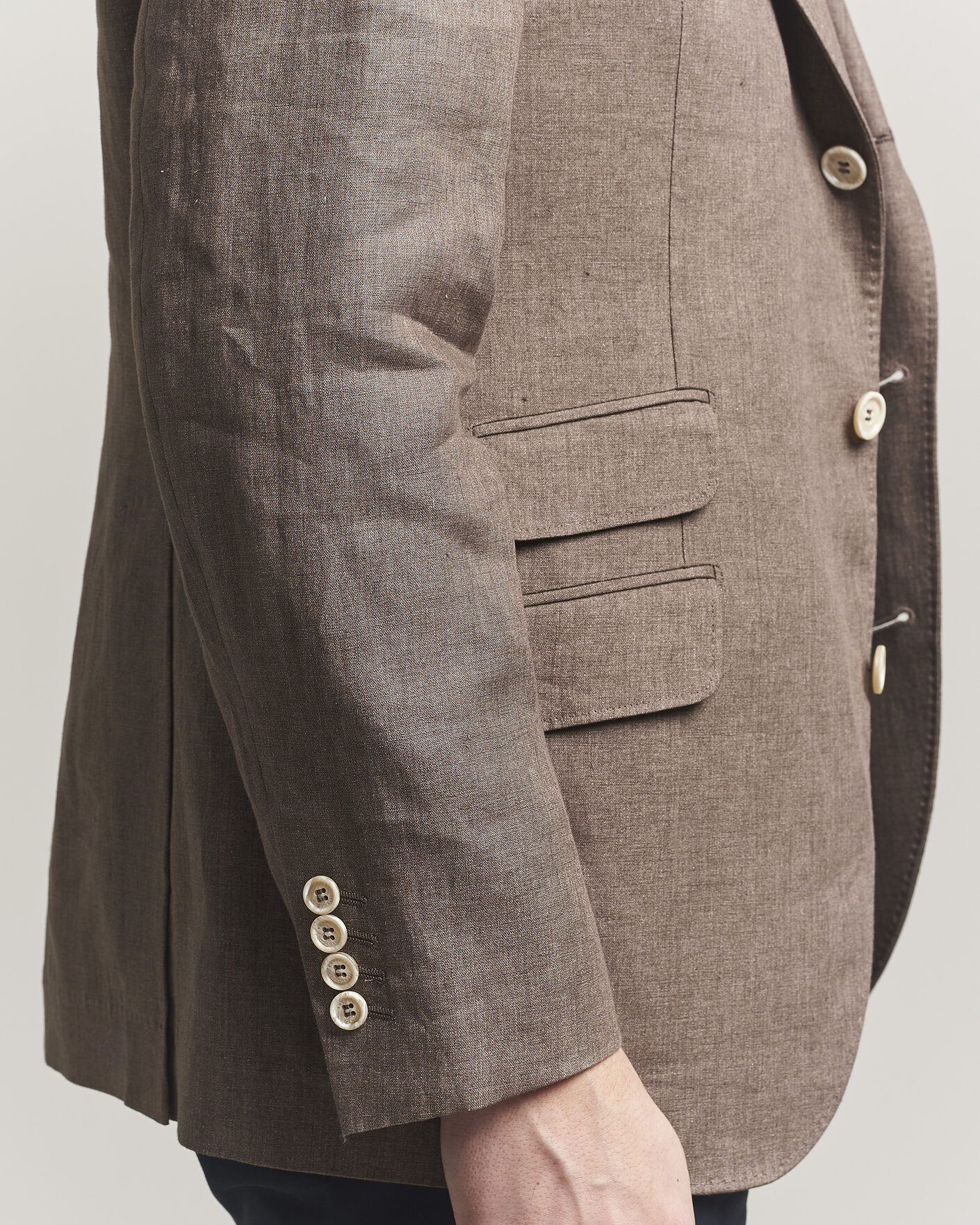 Mies | Pikkutakit | Brunello Cucinelli | Linen Blazer Dark Brown