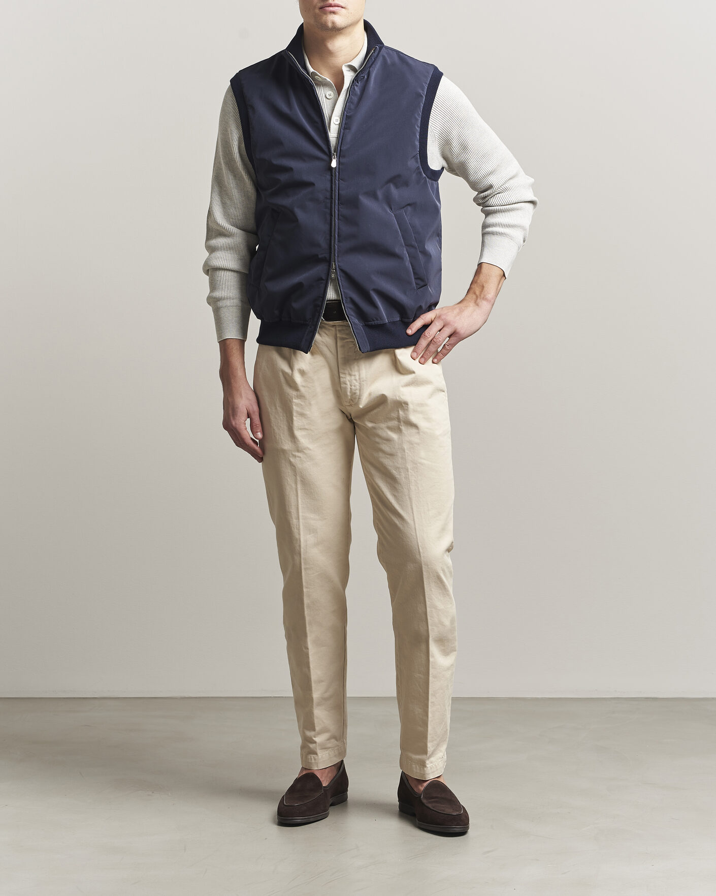 Mies | Ulkoliivit | Brunello Cucinelli | Nylon Padded Gilet Navy