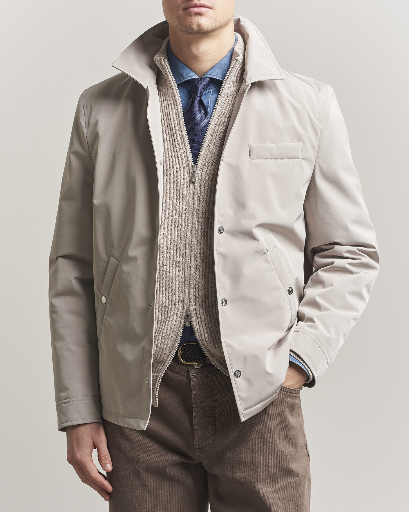 Mies | Takit | Brunello Cucinelli | Nylon Padded Jacket Beige
