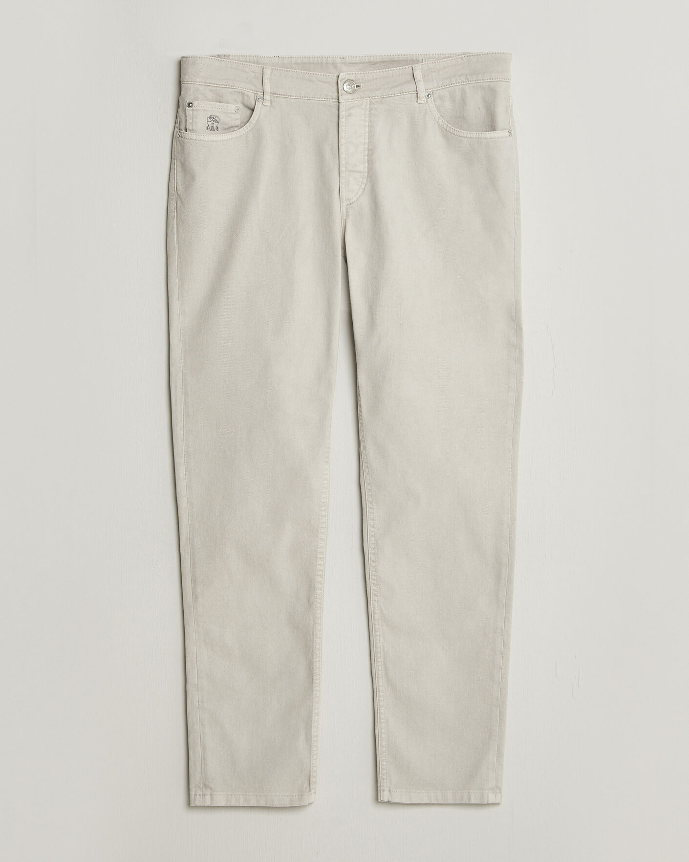 Mies | Housut | Brunello Cucinelli | Traditional Fit Bull Denim Pants Light Beige