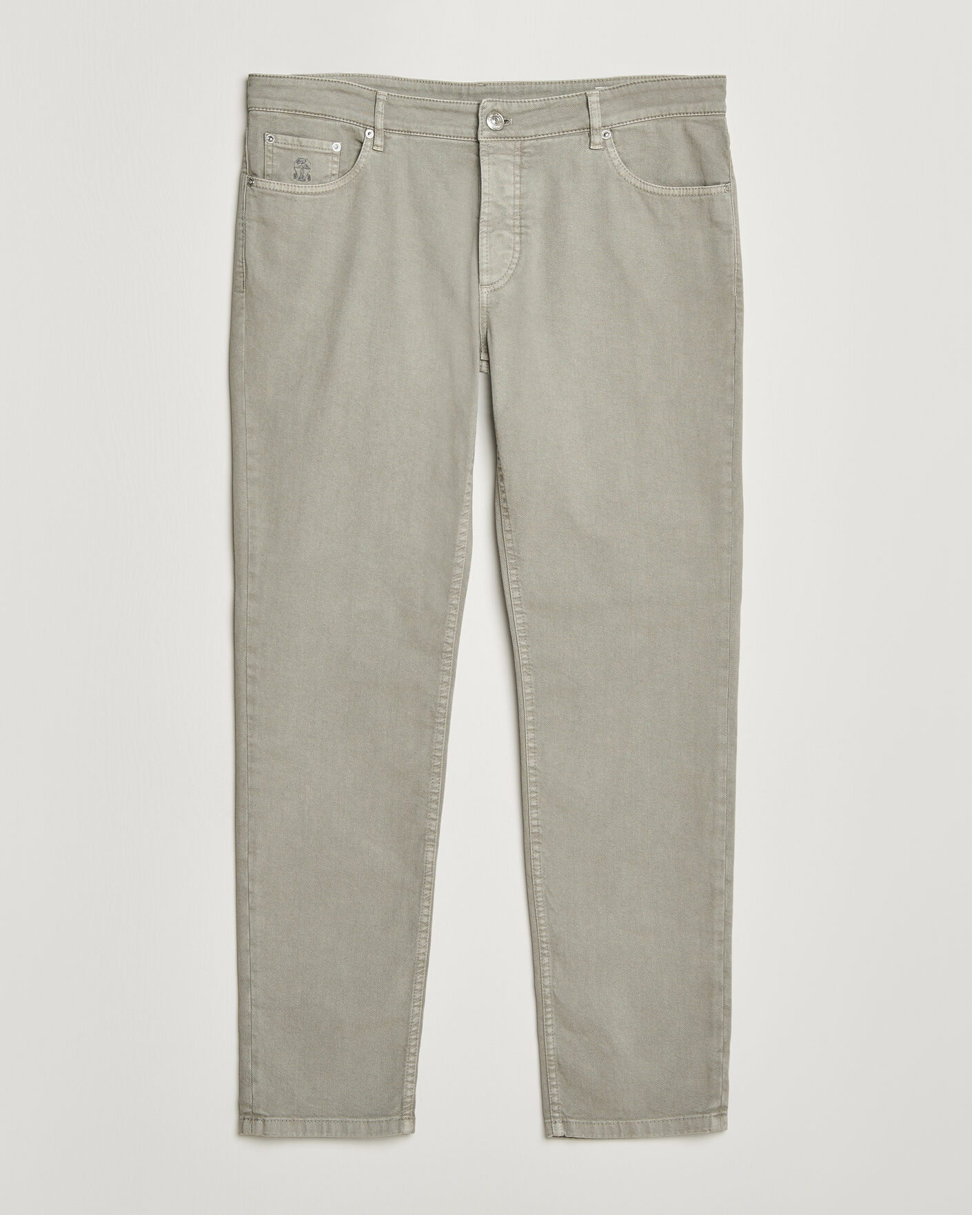 Mies | Housut | Brunello Cucinelli | Traditional Fit Bull Denim Pants Olive