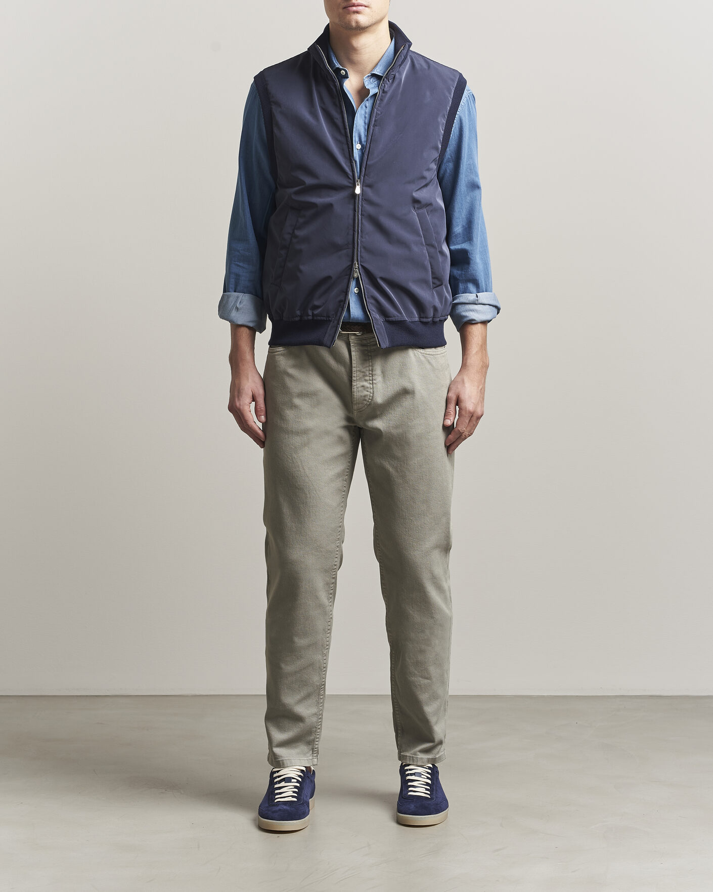 Mies | Housut | Brunello Cucinelli | Traditional Fit Bull Denim Pants Olive