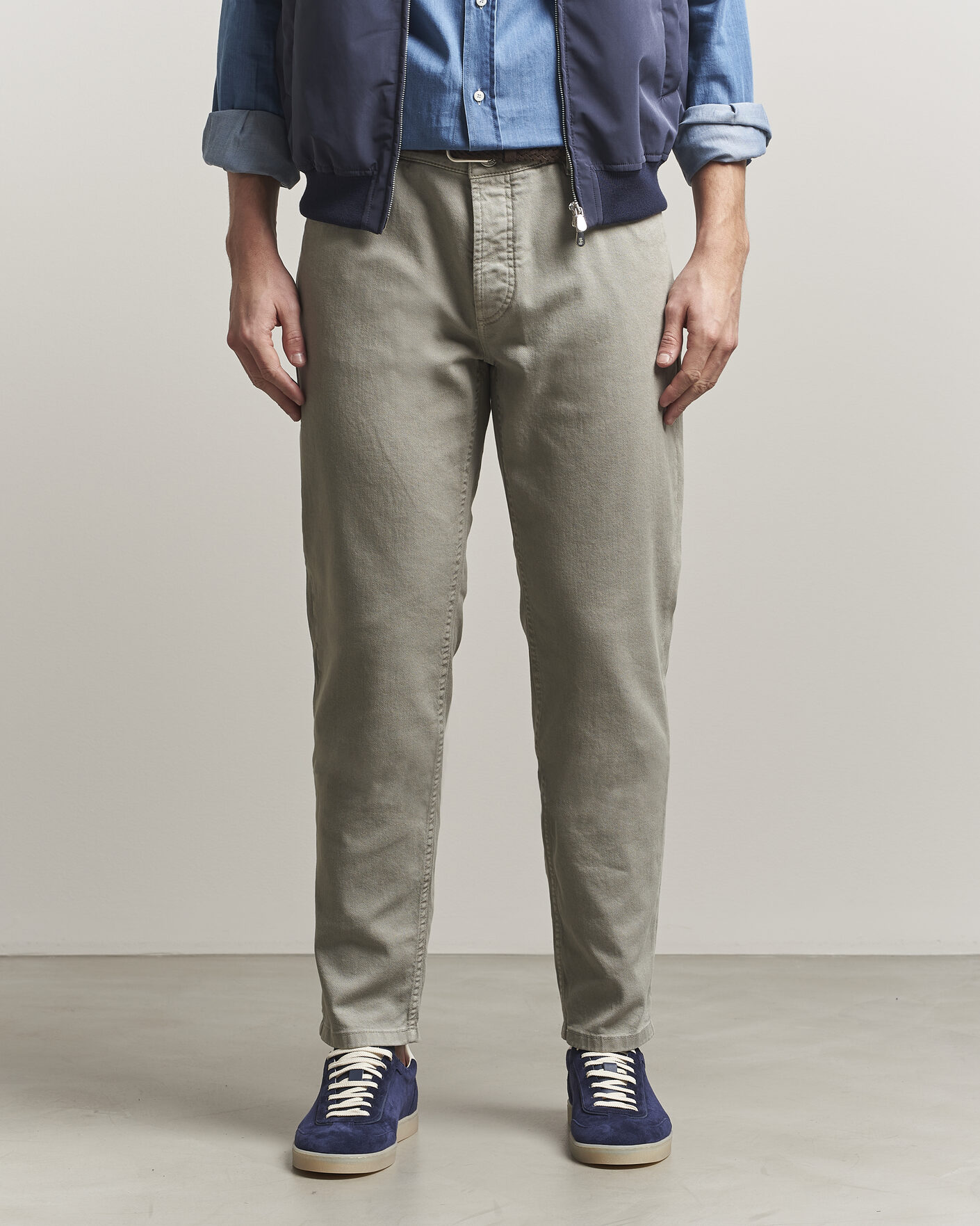 Mies | Housut | Brunello Cucinelli | Traditional Fit Bull Denim Pants Olive