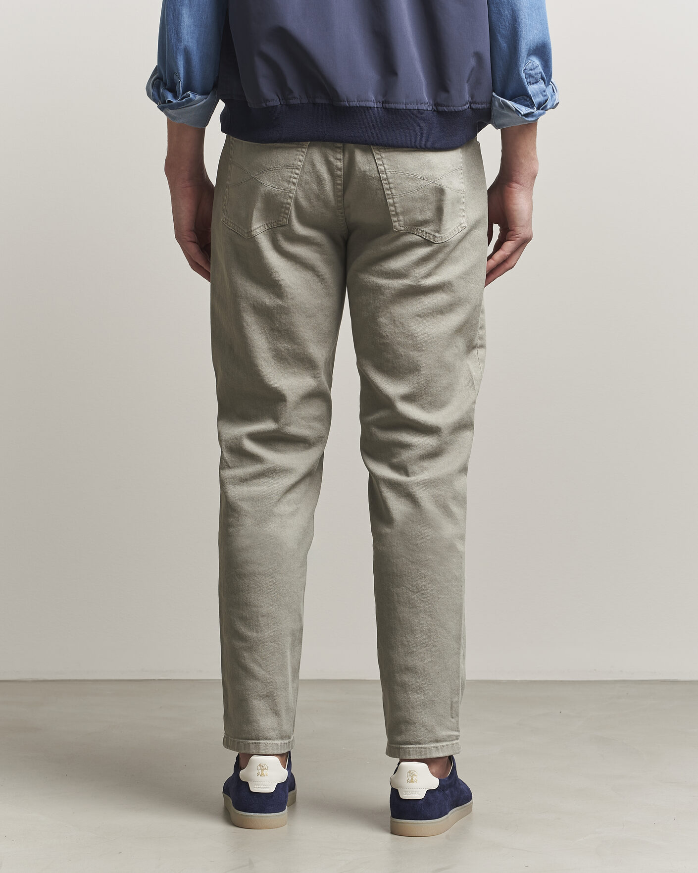 Mies | Housut | Brunello Cucinelli | Traditional Fit Bull Denim Pants Olive
