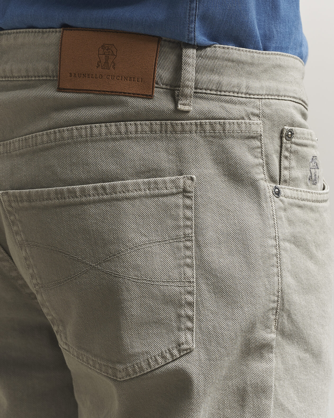 Mies | Housut | Brunello Cucinelli | Traditional Fit Bull Denim Pants Olive