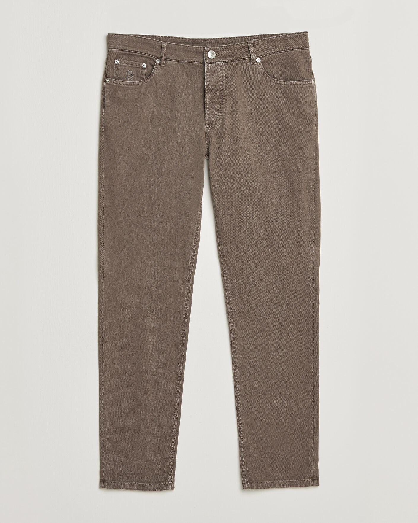 Mies | Housut | Brunello Cucinelli | Traditional Fit Bull Denim Pants Dark Brown