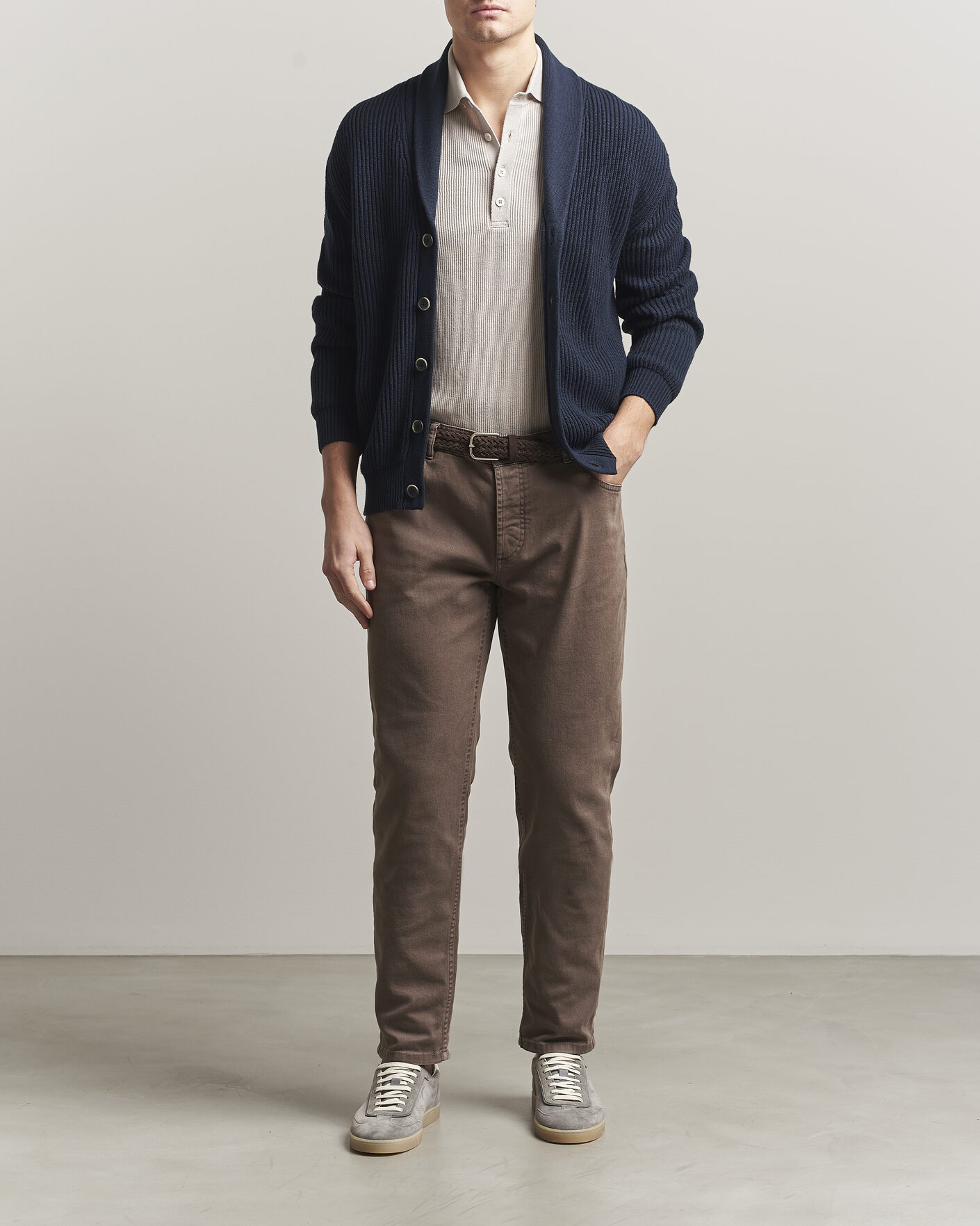 Mies | Housut | Brunello Cucinelli | Traditional Fit Bull Denim Pants Dark Brown