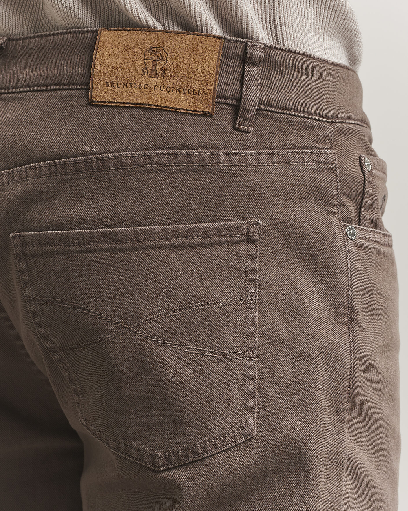 Mies | Housut | Brunello Cucinelli | Traditional Fit Bull Denim Pants Dark Brown