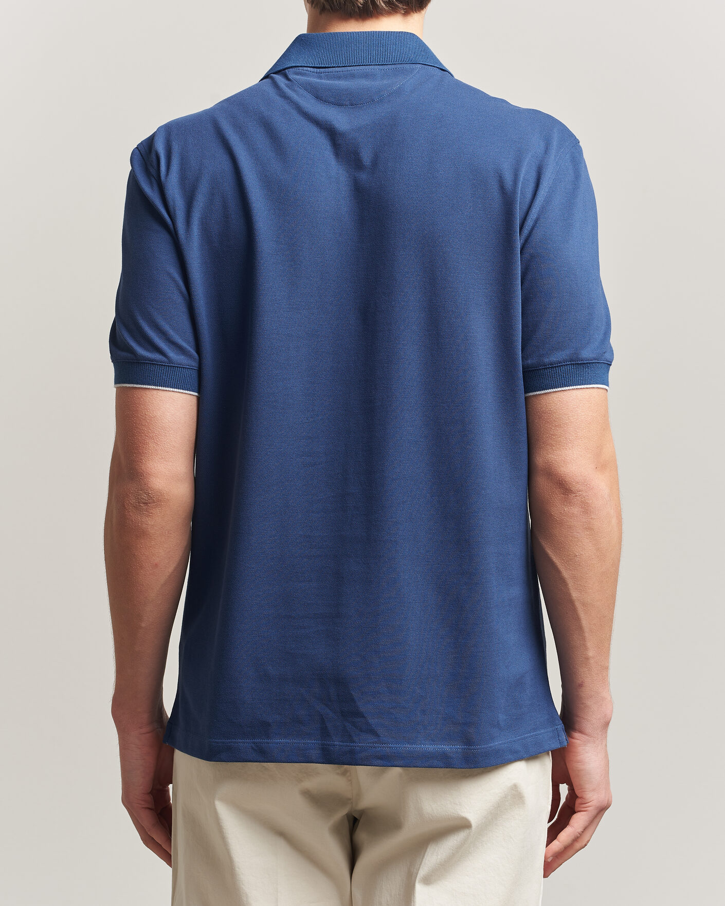 Mies | Pikeet | Brunello Cucinelli | Short Sleeve Logo Polo Blue