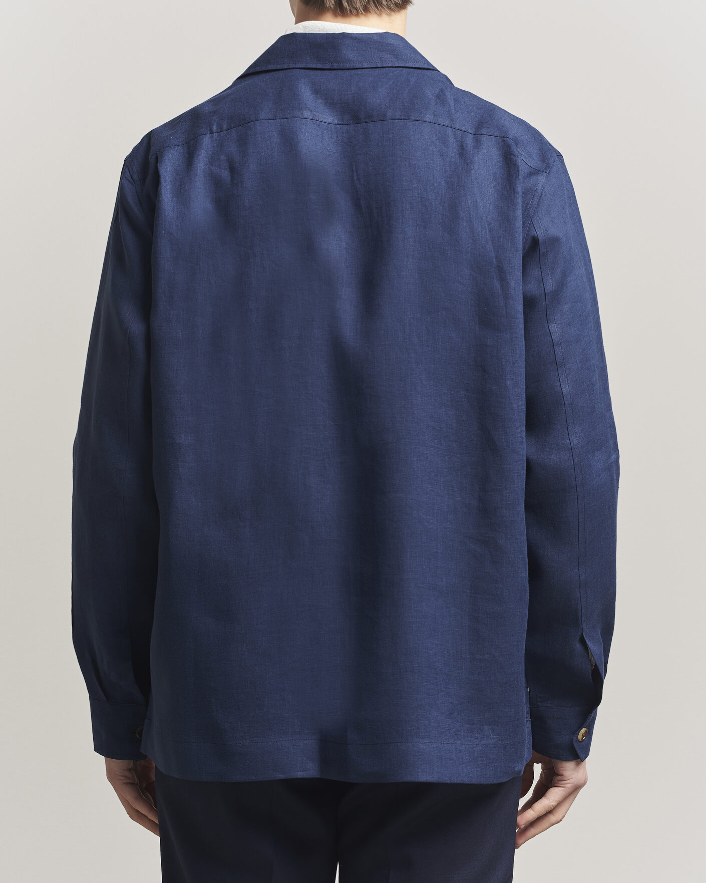 Mies | Kauluspaidat | Brunello Cucinelli | Linen Shirt Jacket Navy