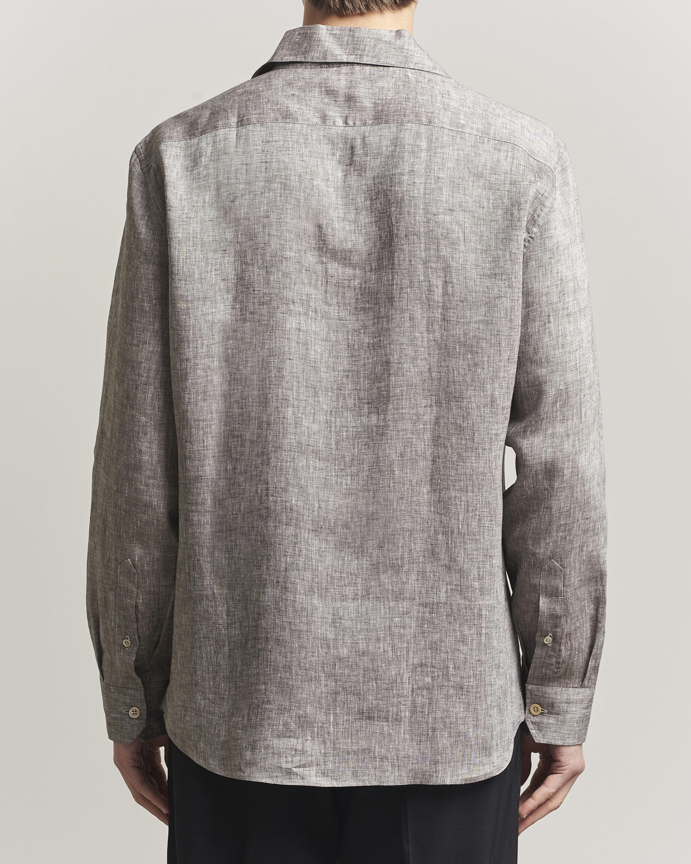 Mies | Kauluspaidat | Brunello Cucinelli | Linen Double Pocket Camp Shirt Brown