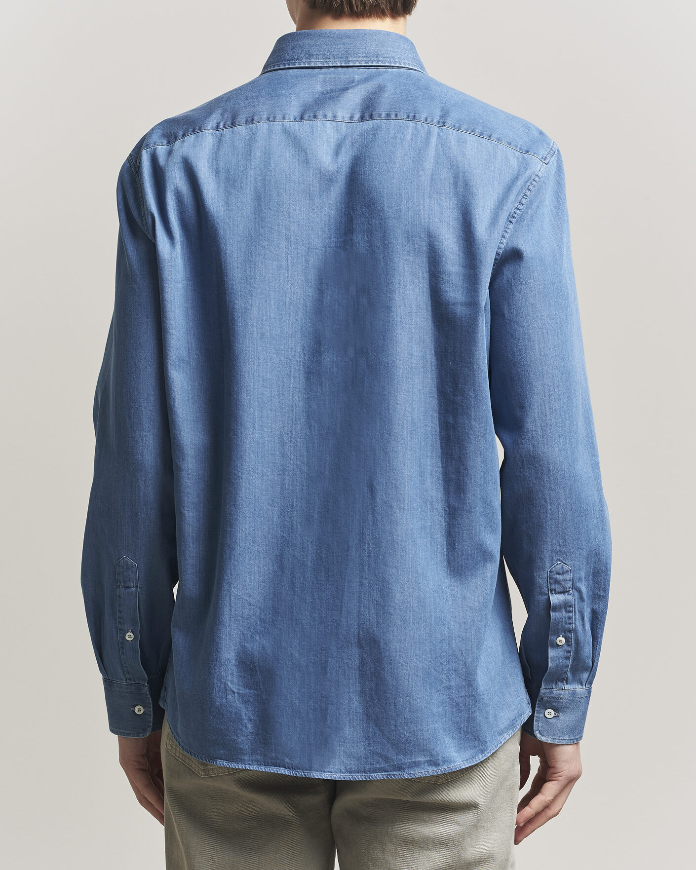 Mies | Kauluspaidat | Brunello Cucinelli | Easy Fit Denim Shirt Medium Blue Wash