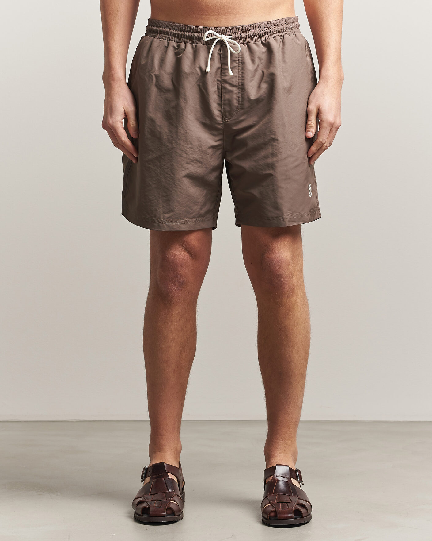 Mies | Uimahousut | Brunello Cucinelli | Nylon Swim Trunks Brown