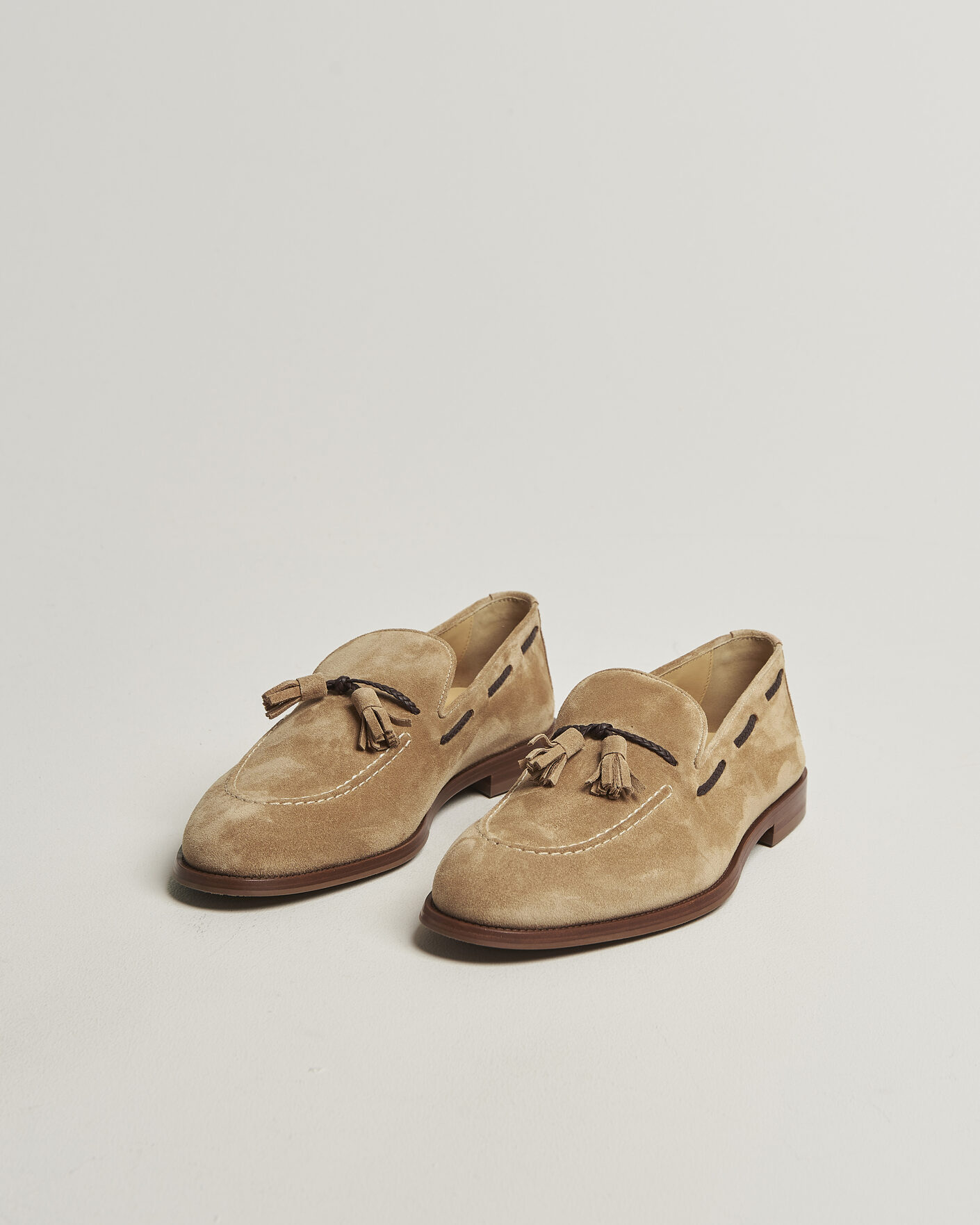Mies | Loaferit | Brunello Cucinelli | Tassel Loafers Siena Brown Suede