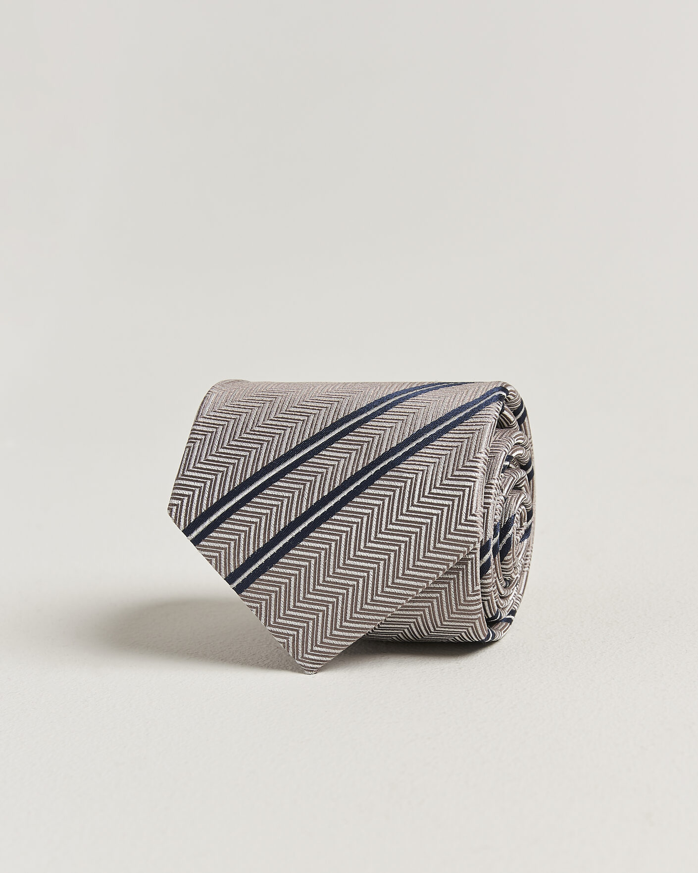 Mies | Solmiot | Brunello Cucinelli | Regimental Stripe Silk Tie Brown