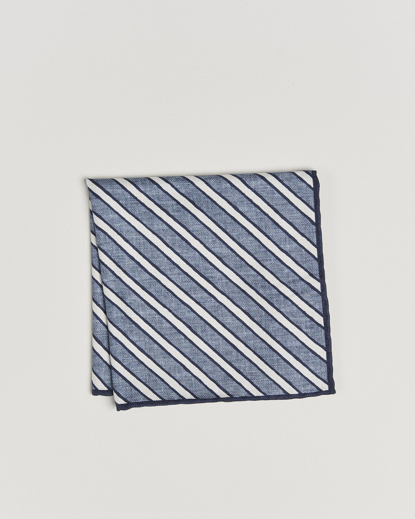 Mies | Taskuliinat | Brunello Cucinelli | Striped Pocket Square Blue