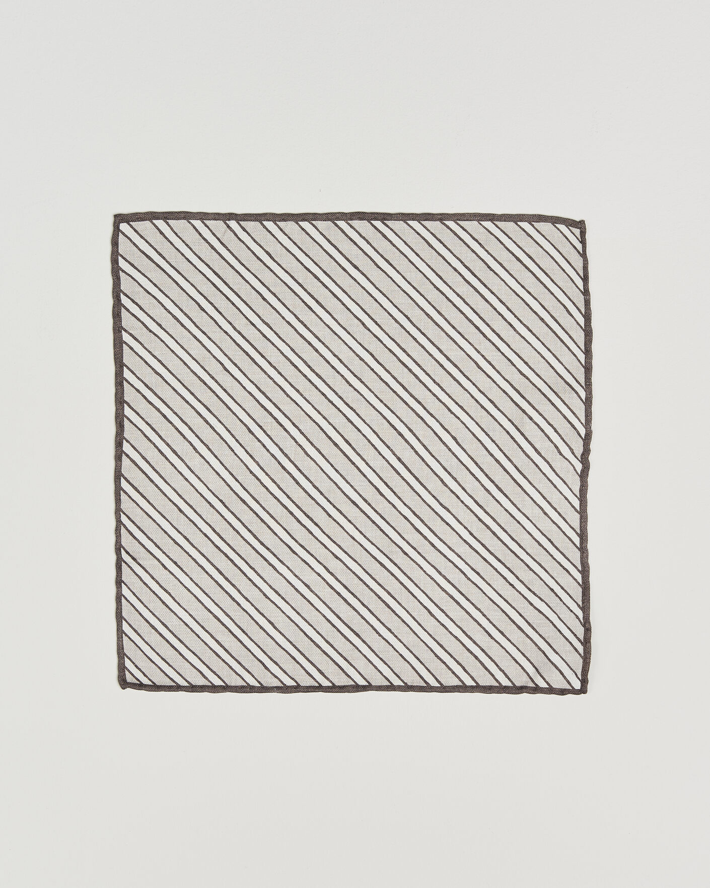 Mies | Taskuliinat | Brunello Cucinelli | Striped Pocket Square Brown