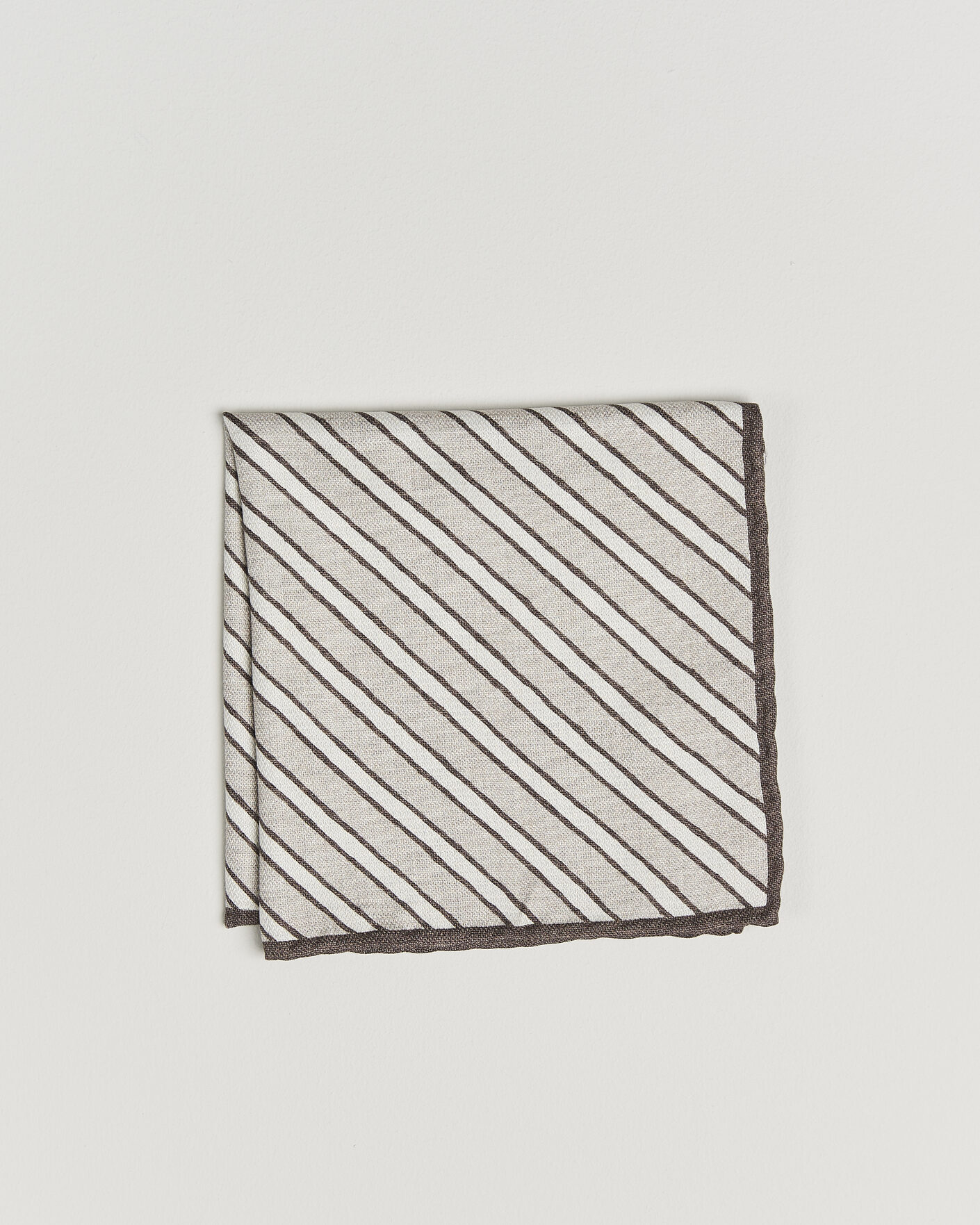 Mies | Taskuliinat | Brunello Cucinelli | Striped Pocket Square Brown