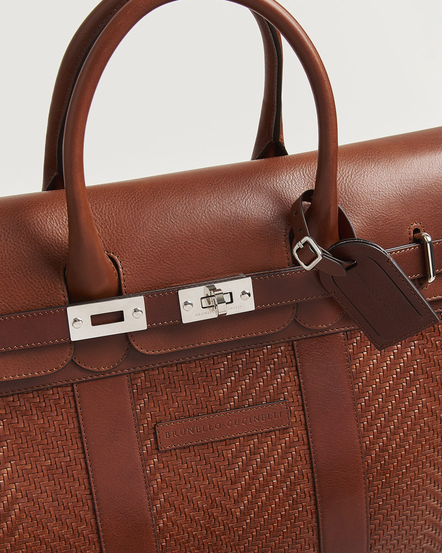 Mies | Laukut | Brunello Cucinelli | Woven Leather Duffle Bag Burnished Calf