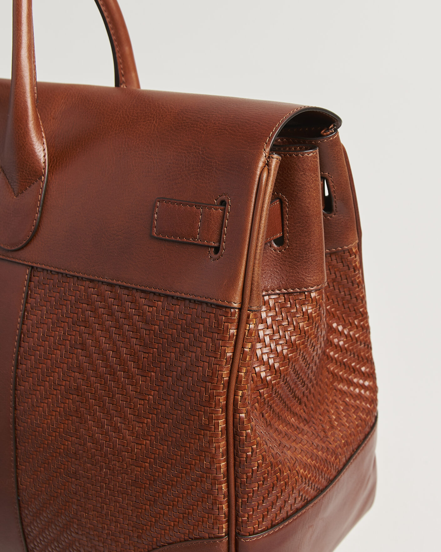 Mies | Laukut | Brunello Cucinelli | Woven Leather Duffle Bag Burnished Calf