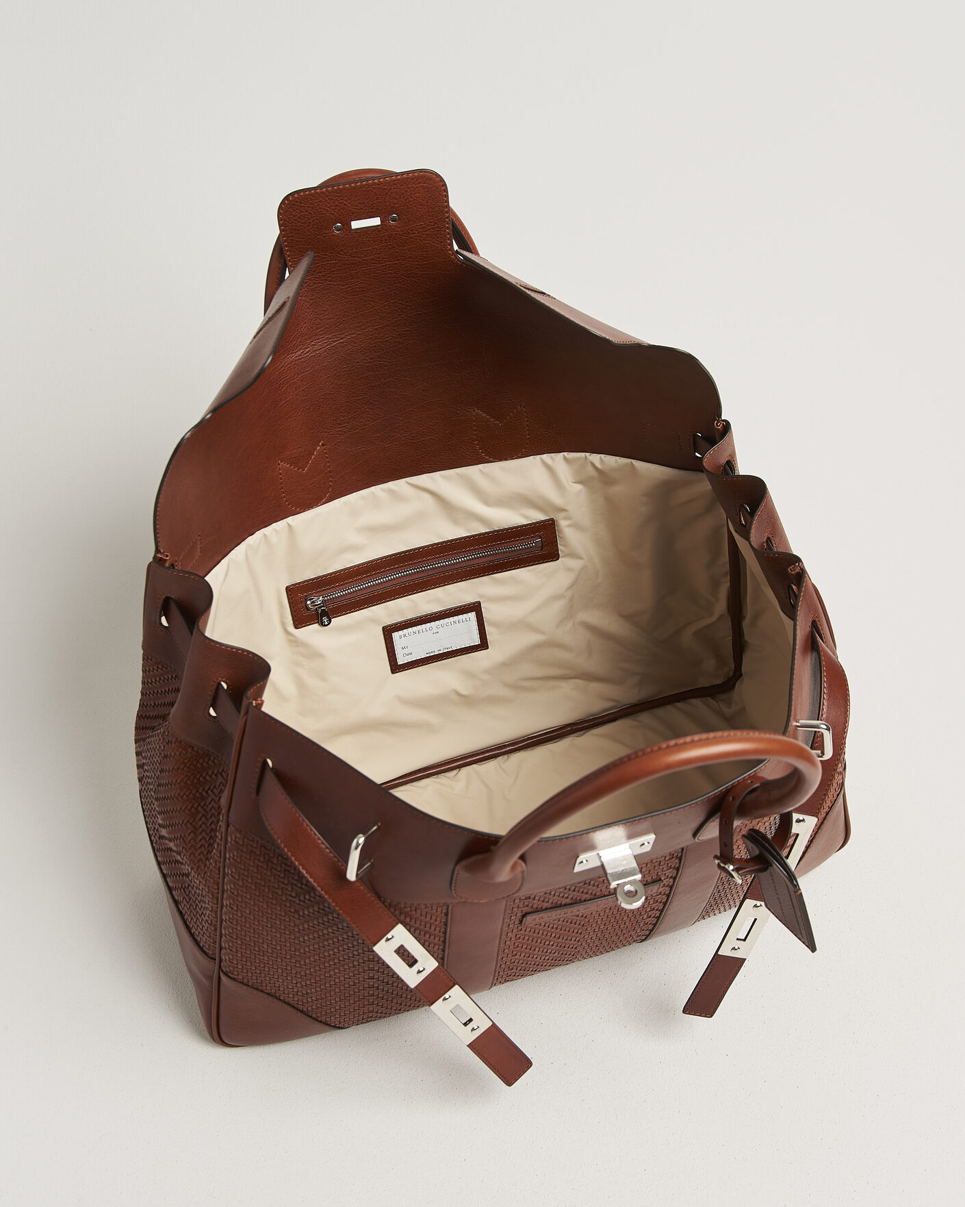 Mies | Laukut | Brunello Cucinelli | Woven Leather Duffle Bag Burnished Calf