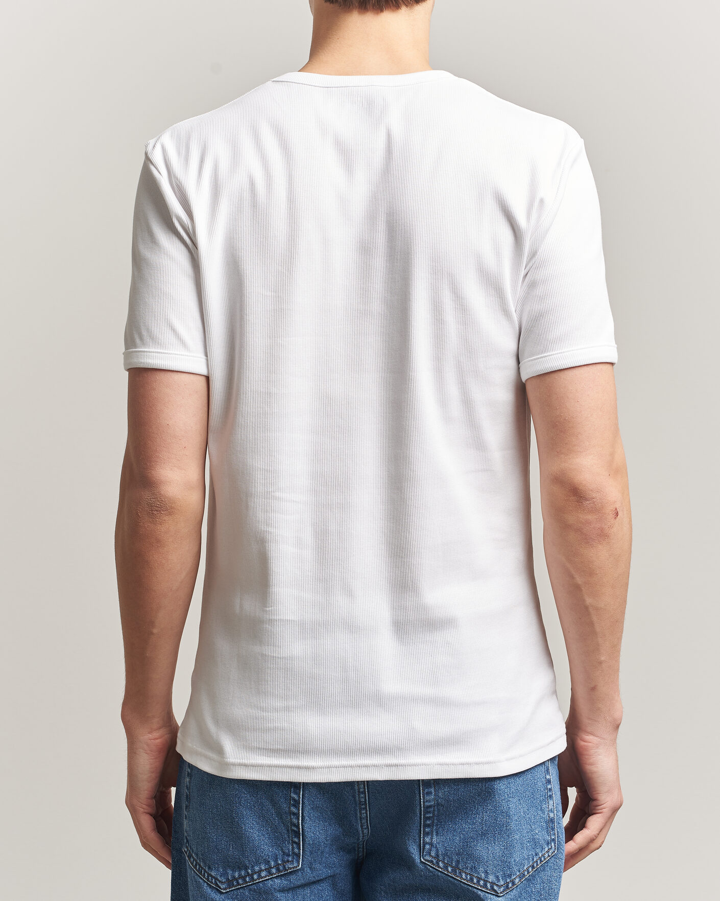 Mies | T-paidat | Bread & Boxers | Ribbed Crew Neck T-Shirt White