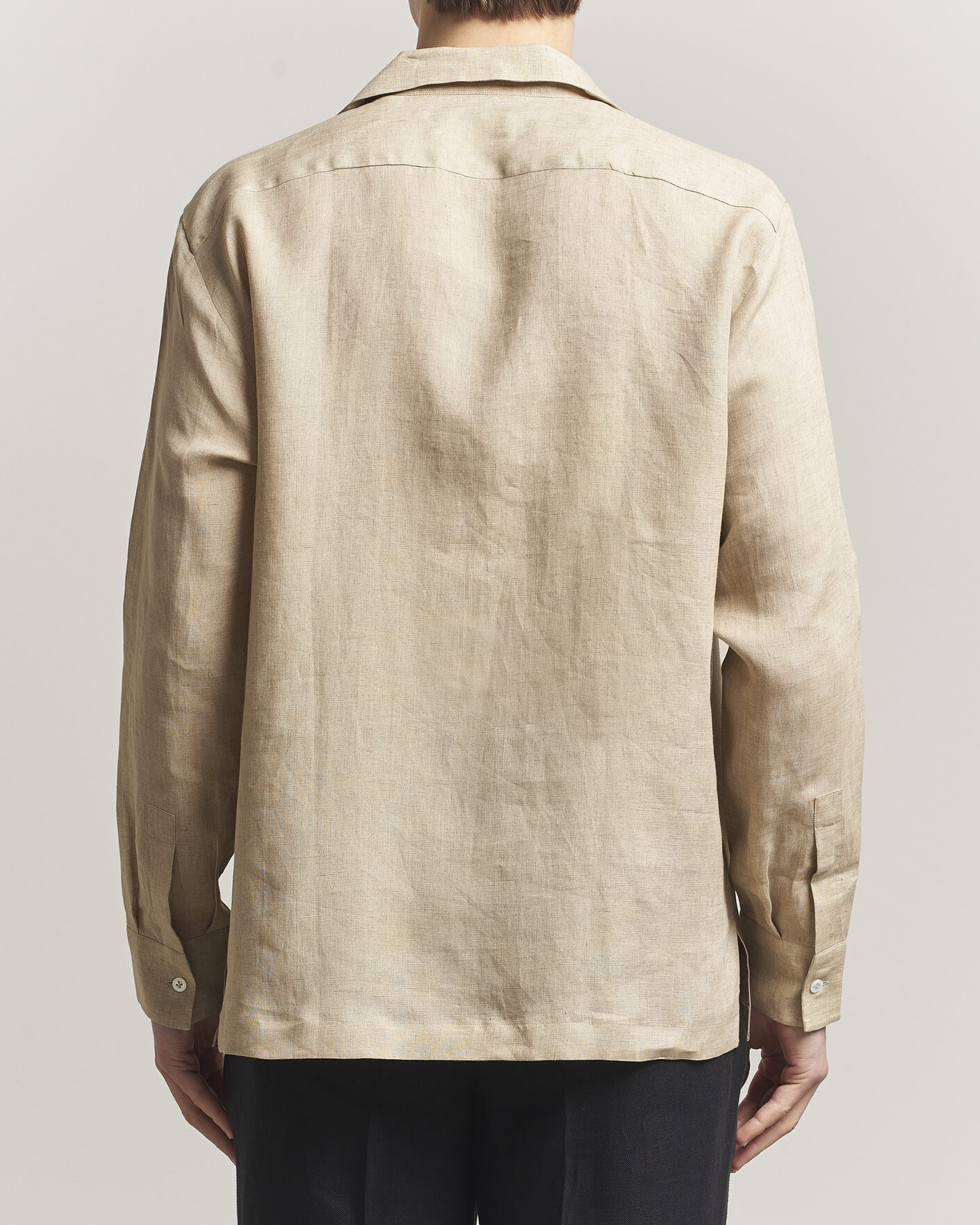 Mies | Kauluspaidat | Lardini | Paul Linen Resort Shirt Beige
