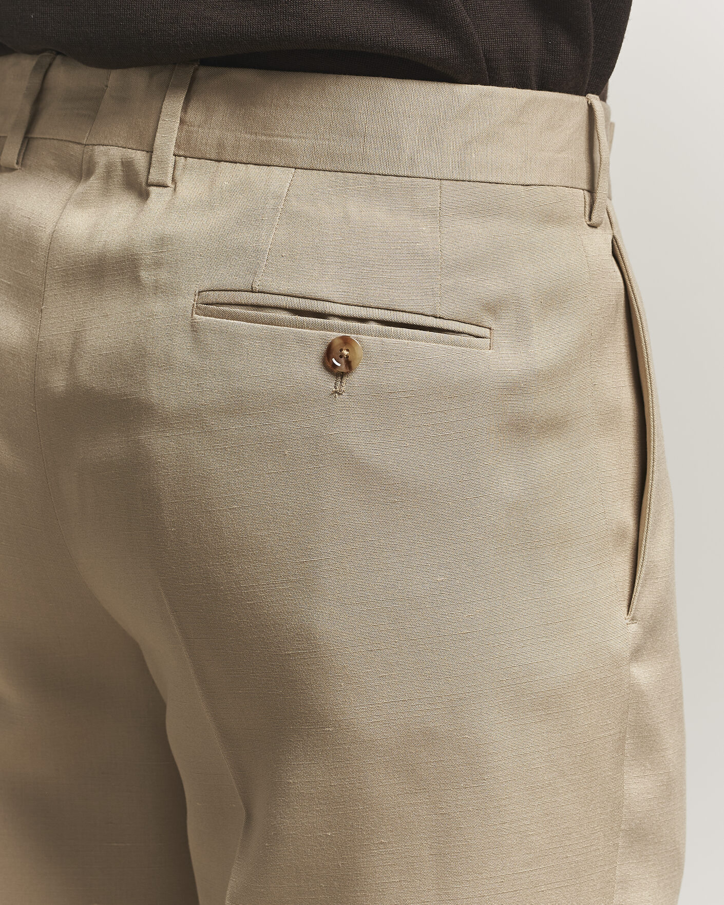Mies | Housut | Lardini | Palu Straight Fit Viscose/Silk Trousers Beige