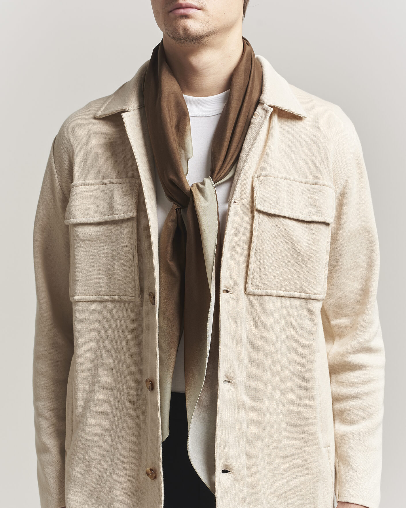 Mies | Huivit | Lardini | Cotton/Silk Scarf Brown