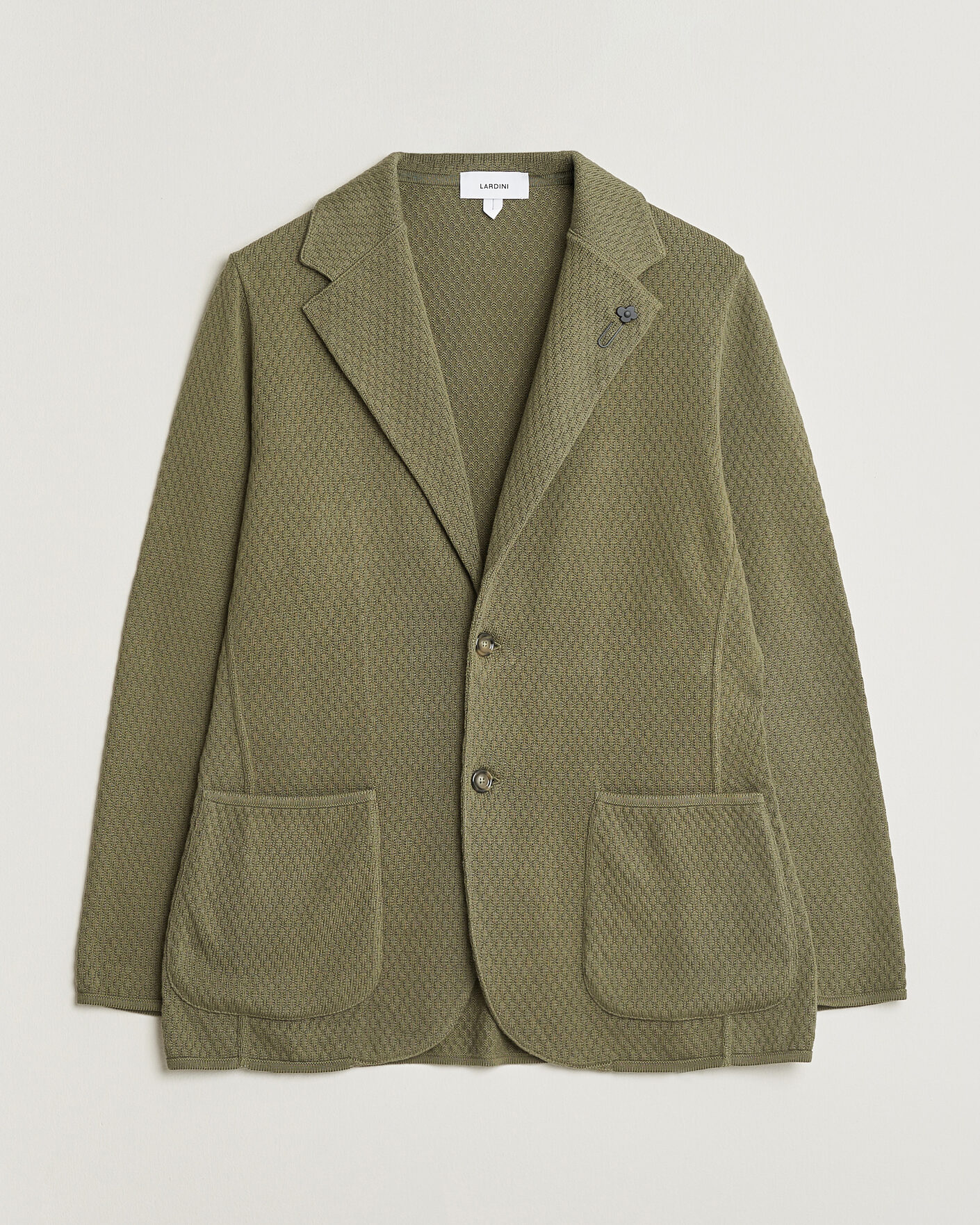 Mies | Pikkutakit | Lardini | Knitted Structure Cotton Blazer Green