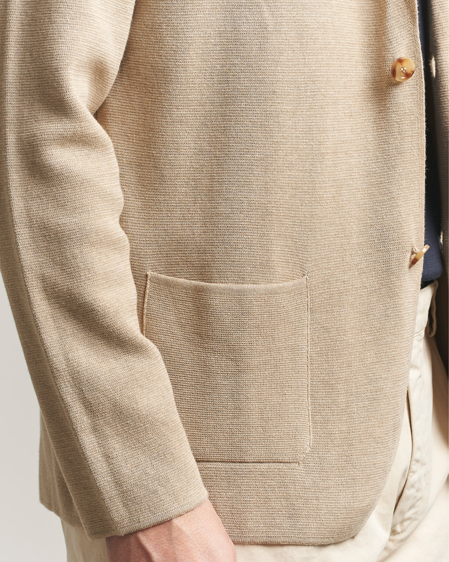 Mies | Pikkutakit | Lardini | Knitted Cotton Blazer Beige
