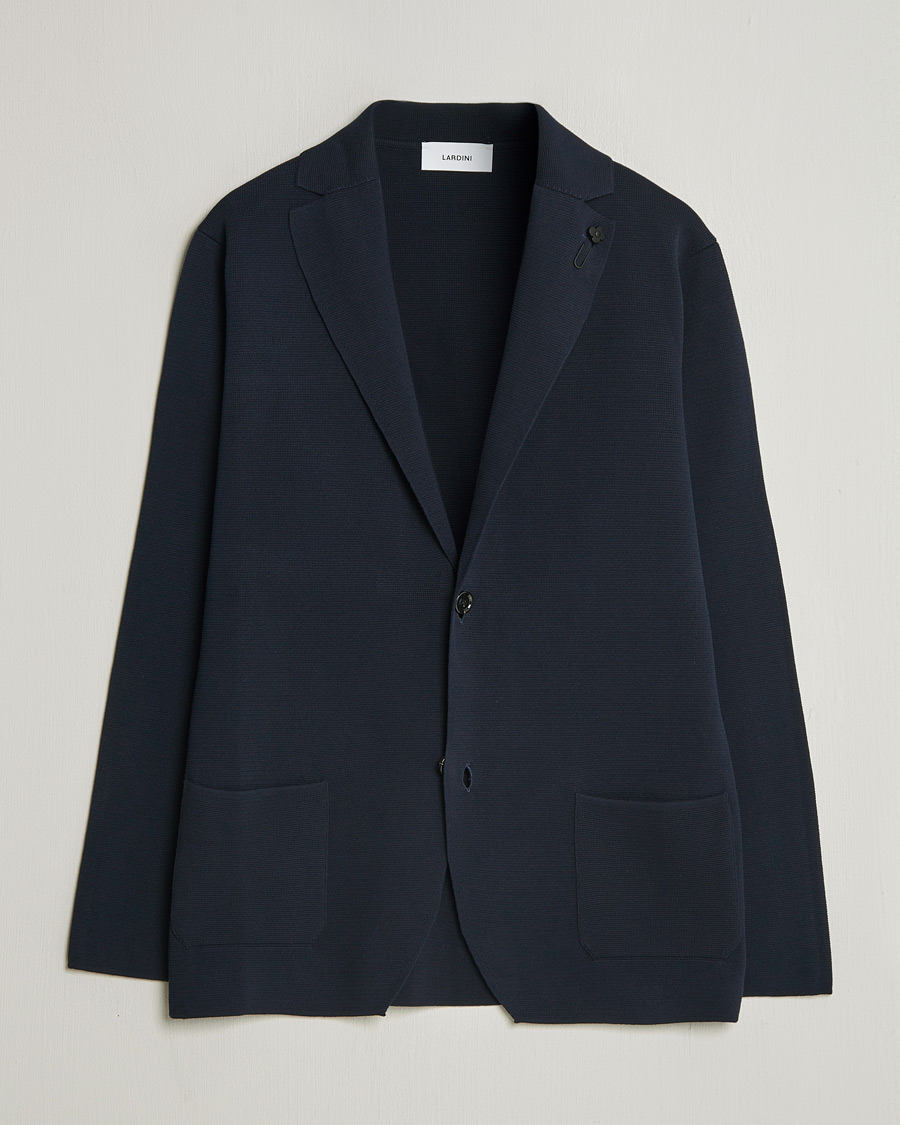 Mies | Pikkutakit | Lardini | Knitted Cotton Blazer Navy