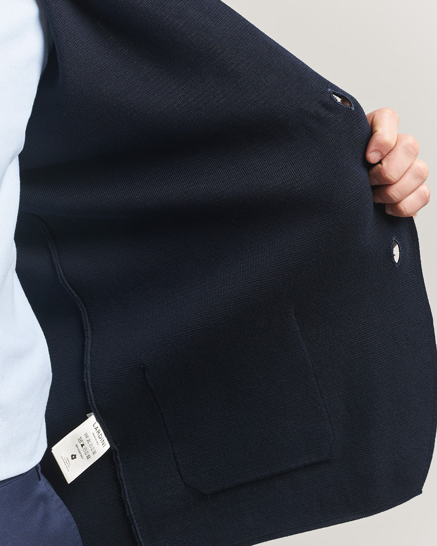 Mies | Pikkutakit | Lardini | Knitted Cotton Blazer Navy