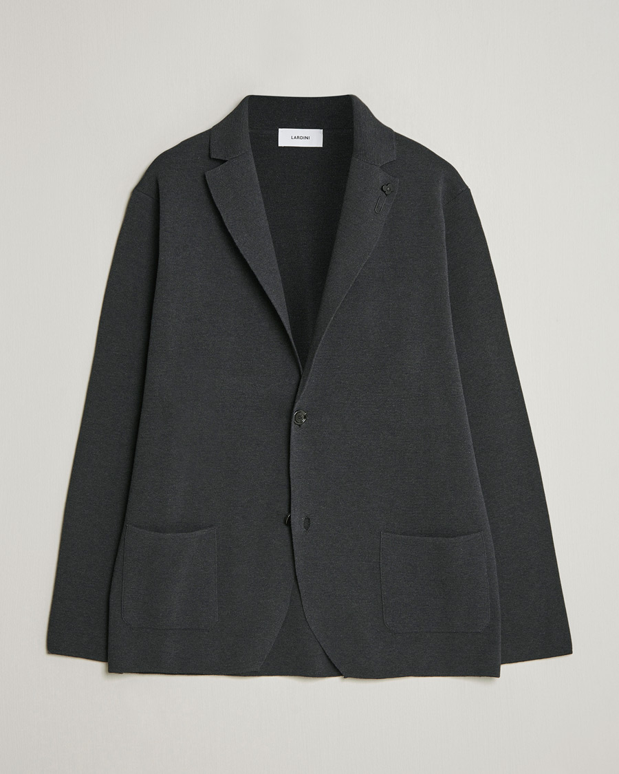 Mies | Pikkutakit | Lardini | Knitted Cotton Blazer Grey