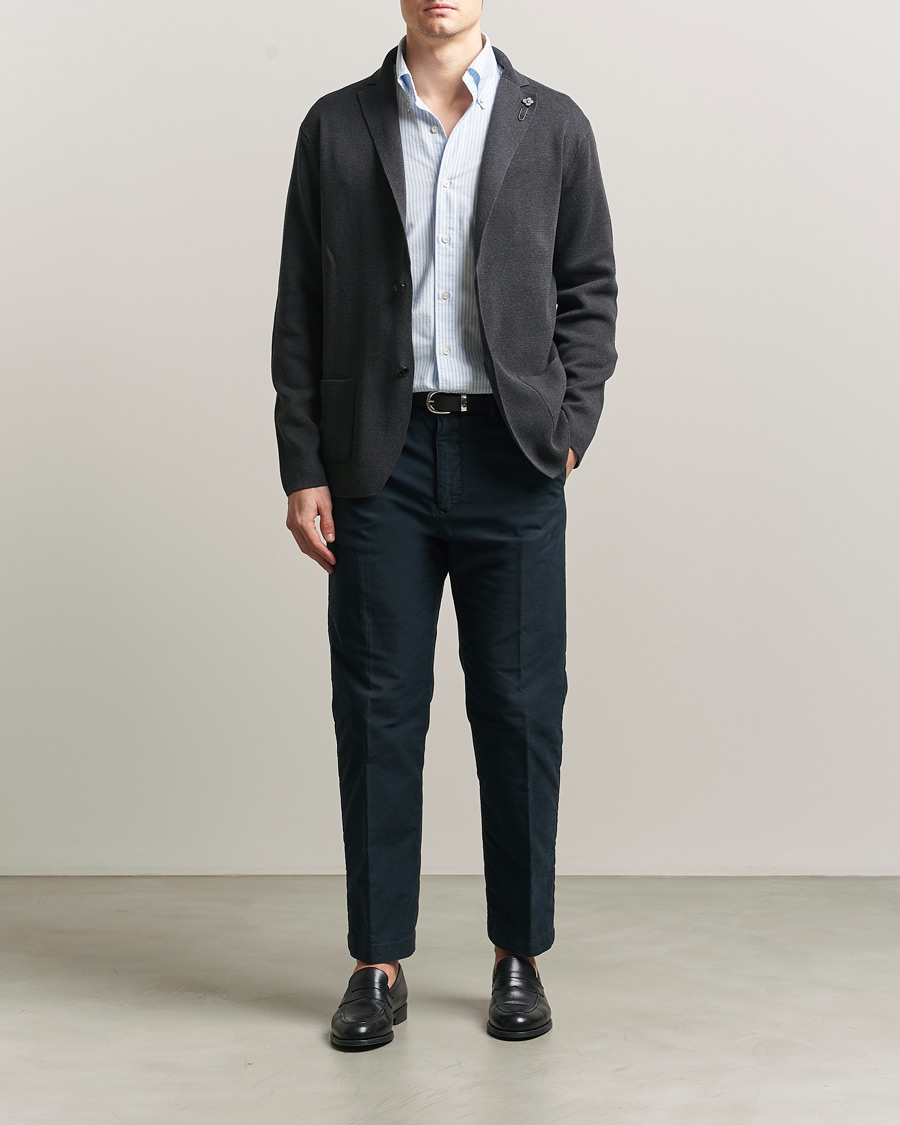 Mies | Pikkutakit | Lardini | Knitted Cotton Blazer Grey