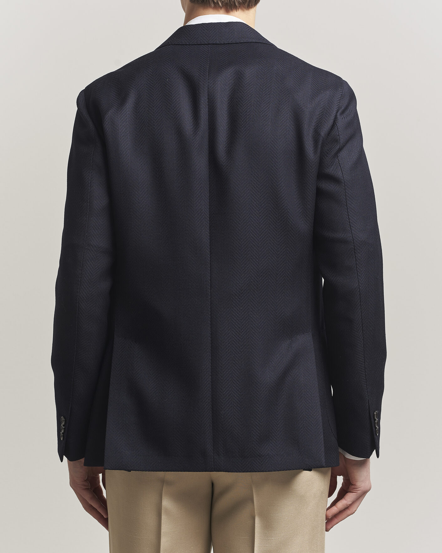 Mies | Pikkutakit | Lardini | Herringbone Light Wool Blazer Navy