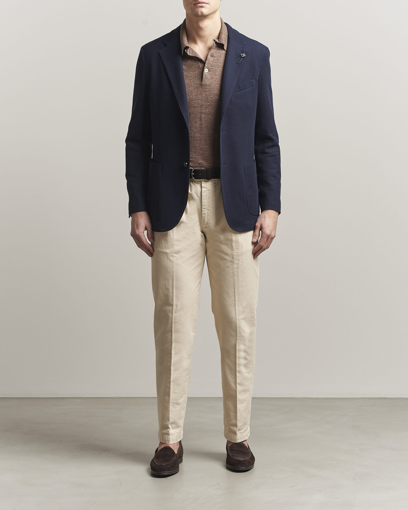 Mies | Pikkutakit | Lardini | Loro Piana Jersey Piquet Cotton Blazer Navy