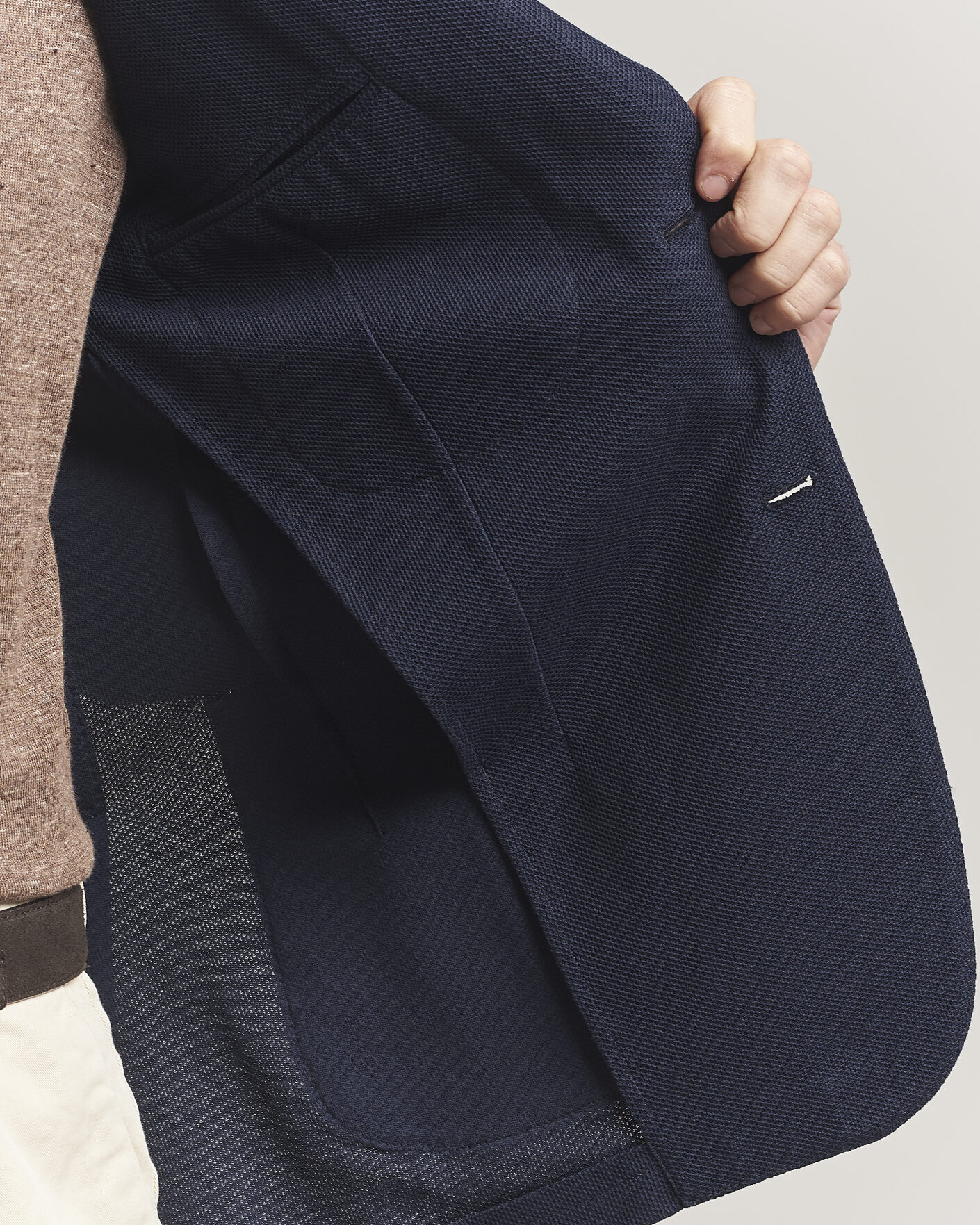 Mies | Pikkutakit | Lardini | Loro Piana Jersey Piquet Cotton Blazer Navy